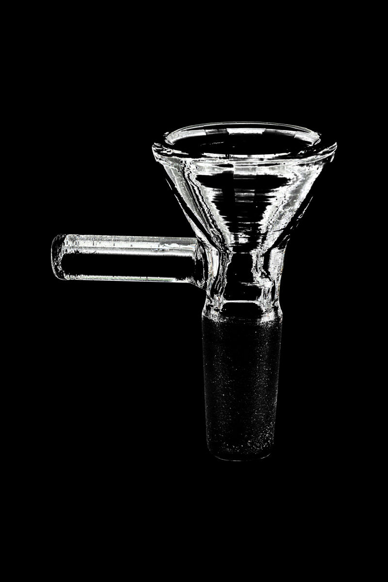 Close-up of the Glass Bowl, showcasing its clear glass construction and simple rounded shape.