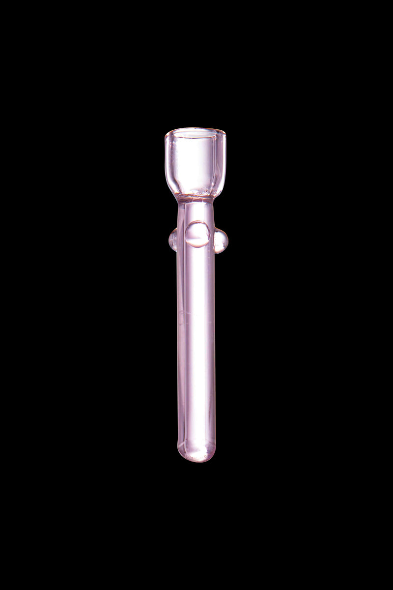 A straight-on view of the Glass Nail, a clear glass tip with a simple cylindrical shape.