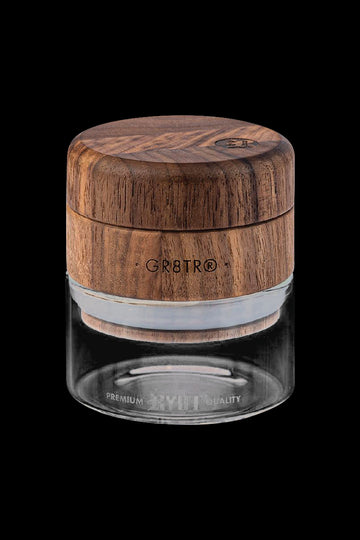 Walnut / Clear - Kannastor Wood GR8TR Grinder with Jar Body