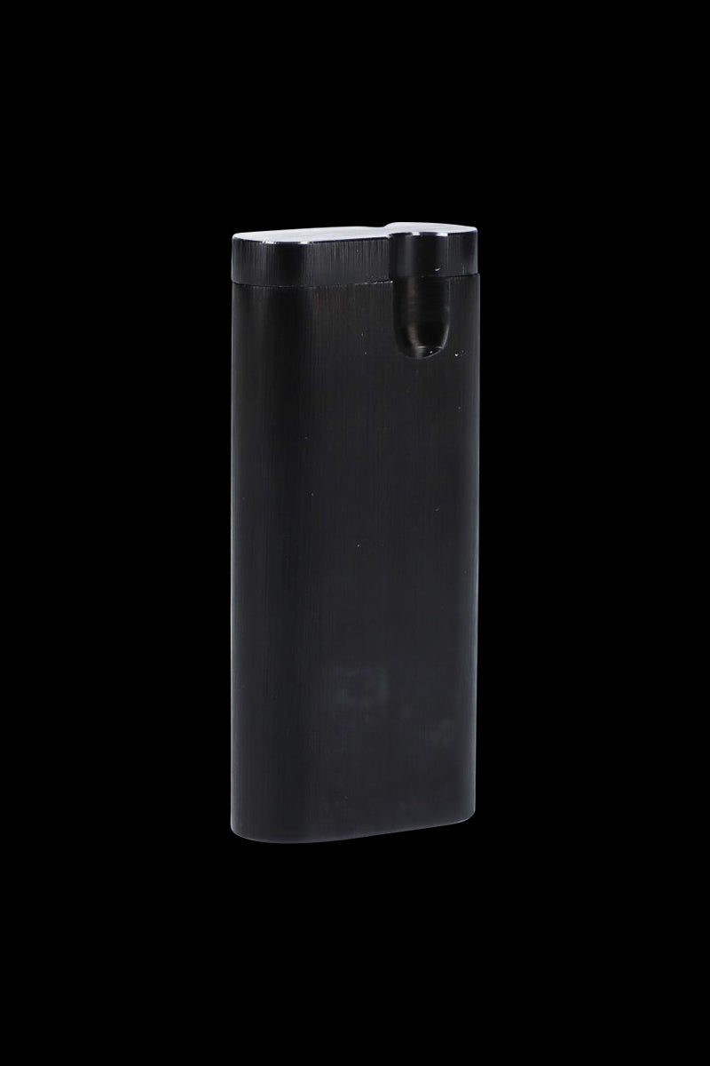 Front view of the Aluminum Dugout - Large, showing its sleek, metallic design against a solid black background.