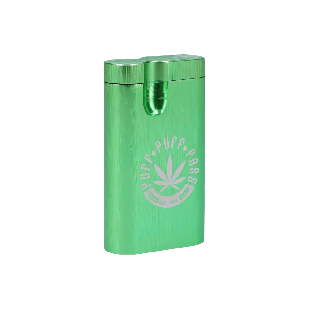 A studio shot of the Aluminum Dugout, showing its sleek, metallic design and minimalist form against a plain white background.