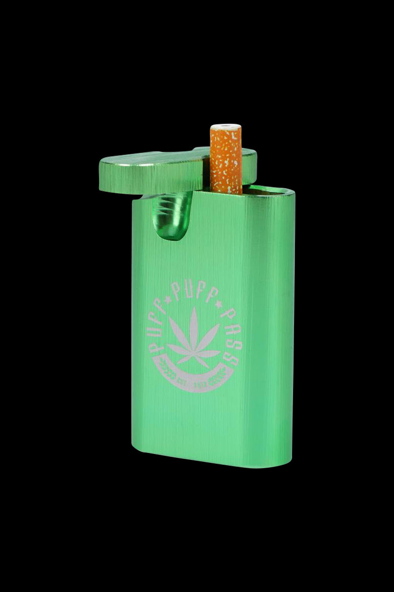 A close-up of the Aluminum Dugout, showing a joint partially inserted into its metallic casing on a plain background.