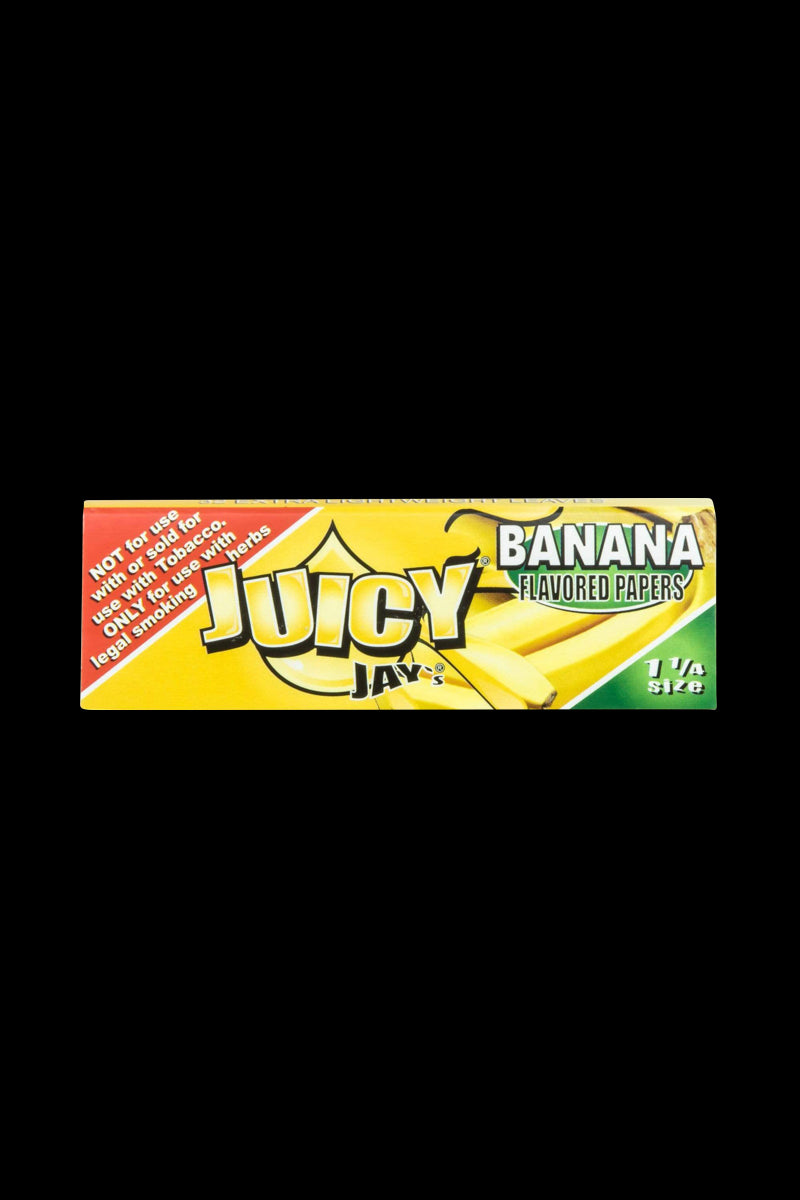 A close-up of the Classic 1-1/4" Size Flavored Rolling Papers package with bold lettering and a colorful design.