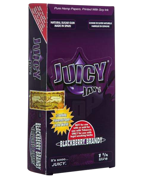 Front view of the Classic 1-1/4” Size Flavored Rolling Papers packaging, featuring bold purple lettering against a white background.