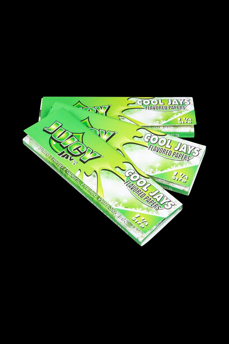 Classic 1-1/4" Size Flavored Rolling Papers shown in a close-up, slightly angled view of a booklet with colorful patterned designs.