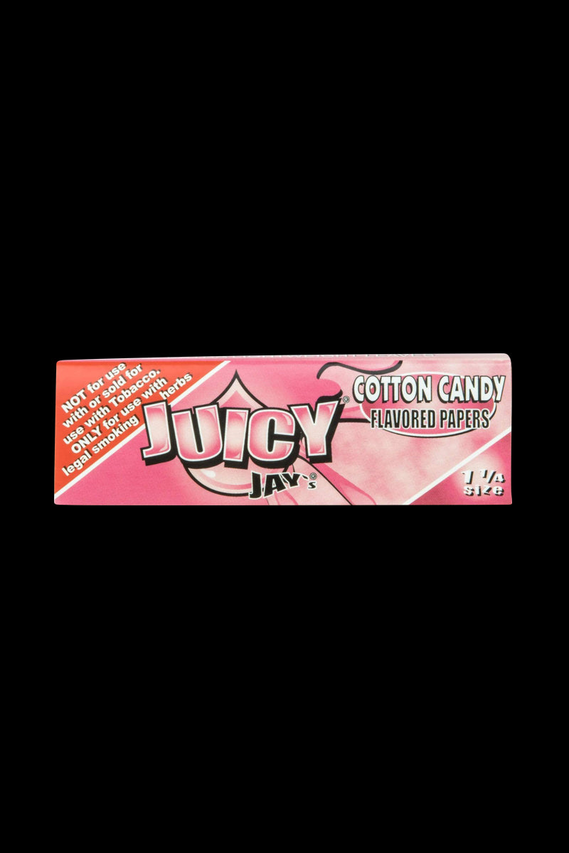 Close-up of Classic 1-1/4" Size Flavored Rolling Papers packaging with bold lettering on a dark background.