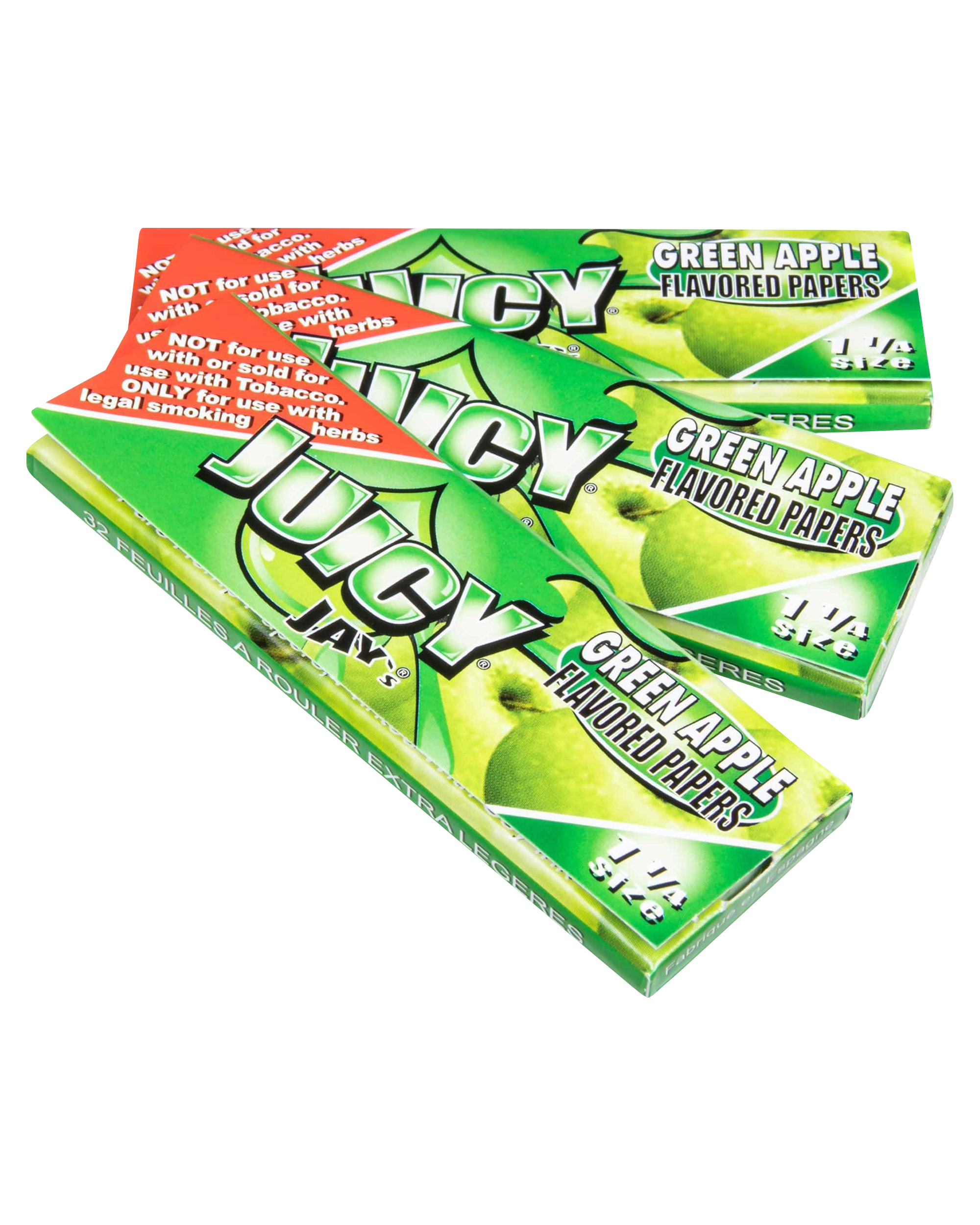 Close-up of Classic 1-1/4" Size Flavored Rolling Papers package with bold lettering against a bright background.