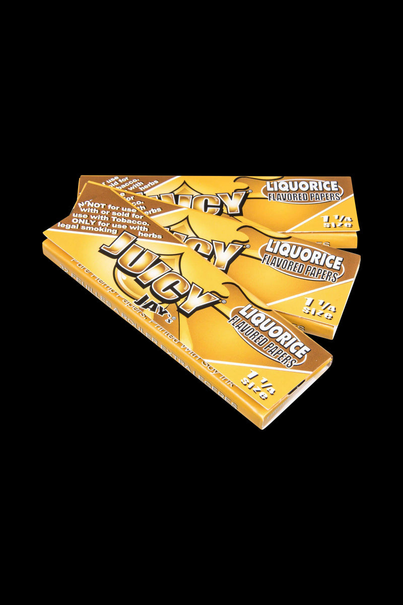 A close-up of Classic 1-1/4" Size Flavored Rolling Papers, displaying colorful branding against a white background.