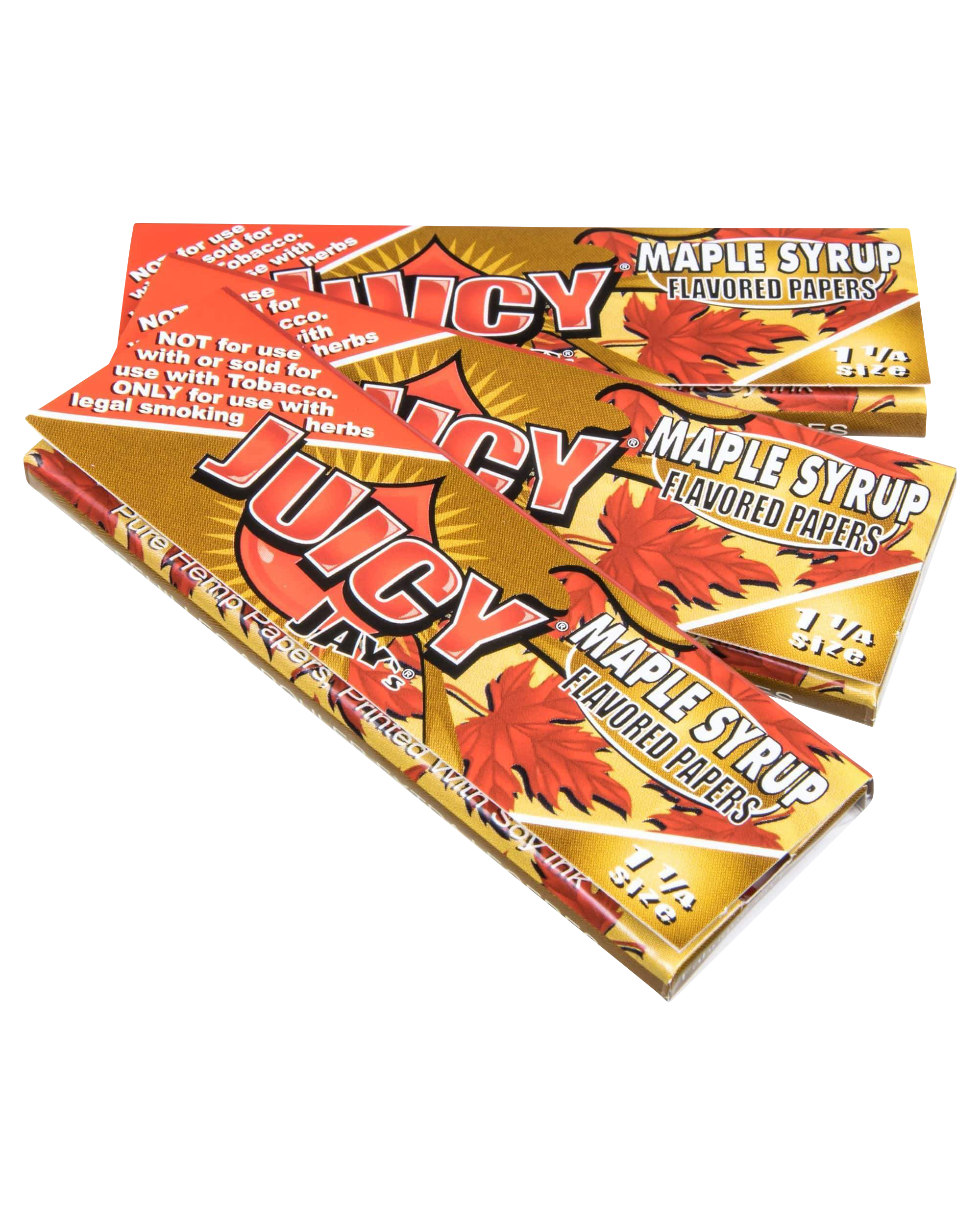 Close-up of Classic 1-1/4" Size Flavored Rolling Papers, showcasing bright colors and text on a patterned booklet.
