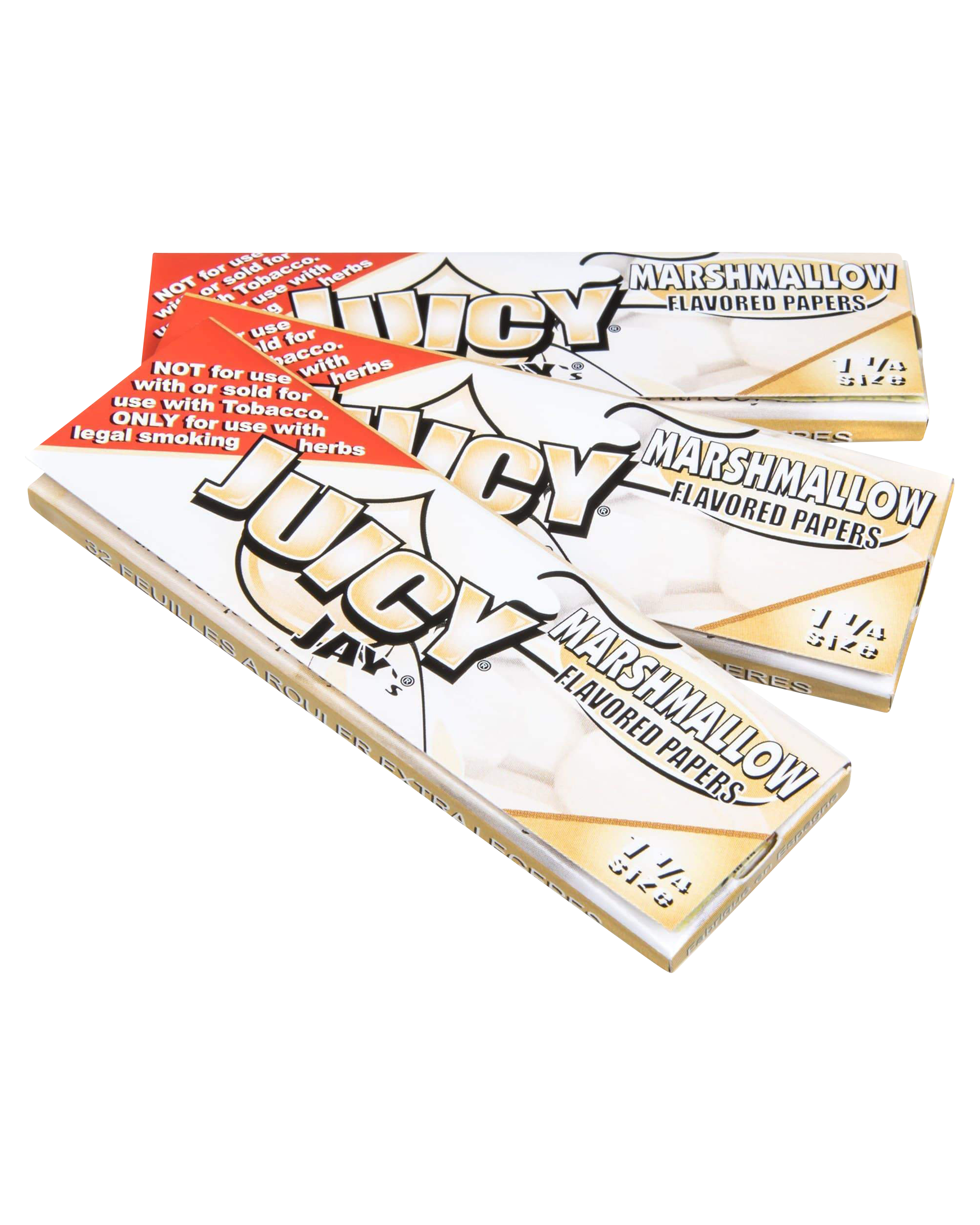 Close-up of Classic 1-1/4" Size Flavored Rolling Papers packaging with bold lettering and branding on a white background.