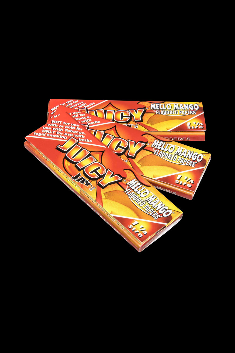Close-up of a pack of Classic 1-1/4" Size Flavored Rolling Papers with bright colors and bold text on a white background.