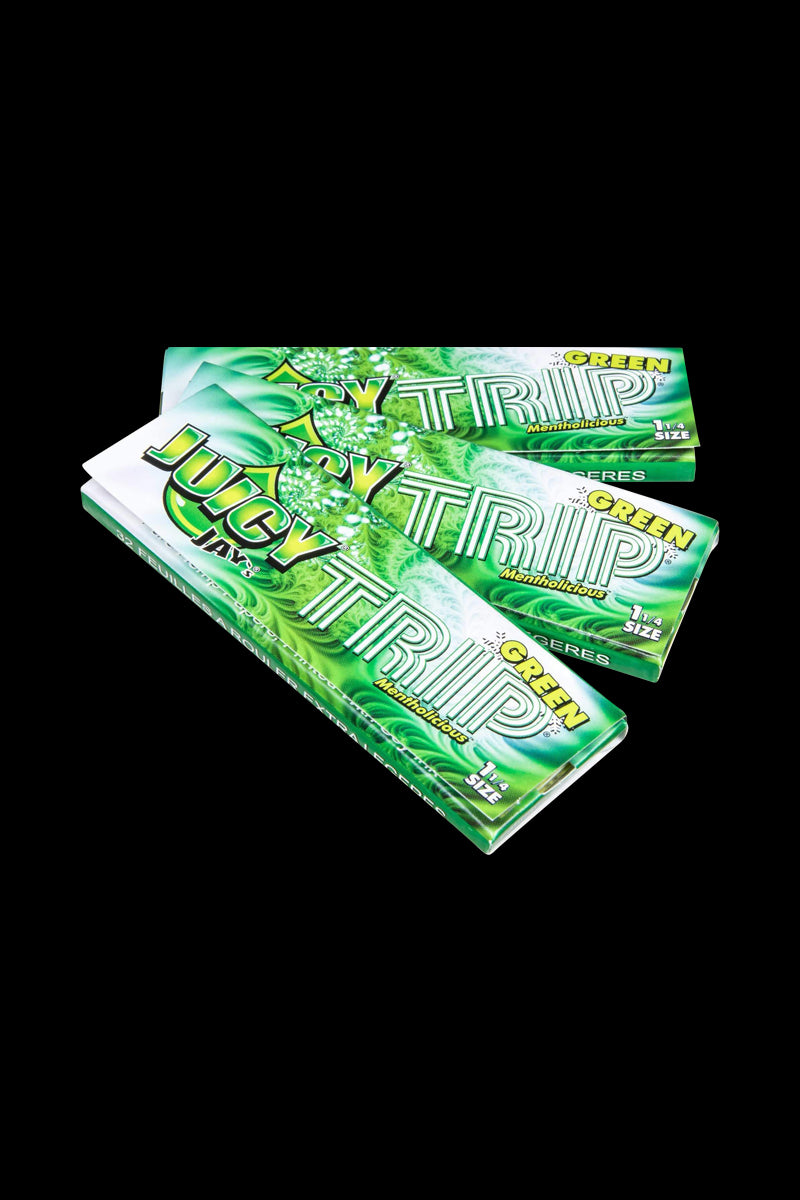 Classic 1-1/4" Size Flavored Rolling Papers displayed in a slightly angled, close-up shot with colorful branding.