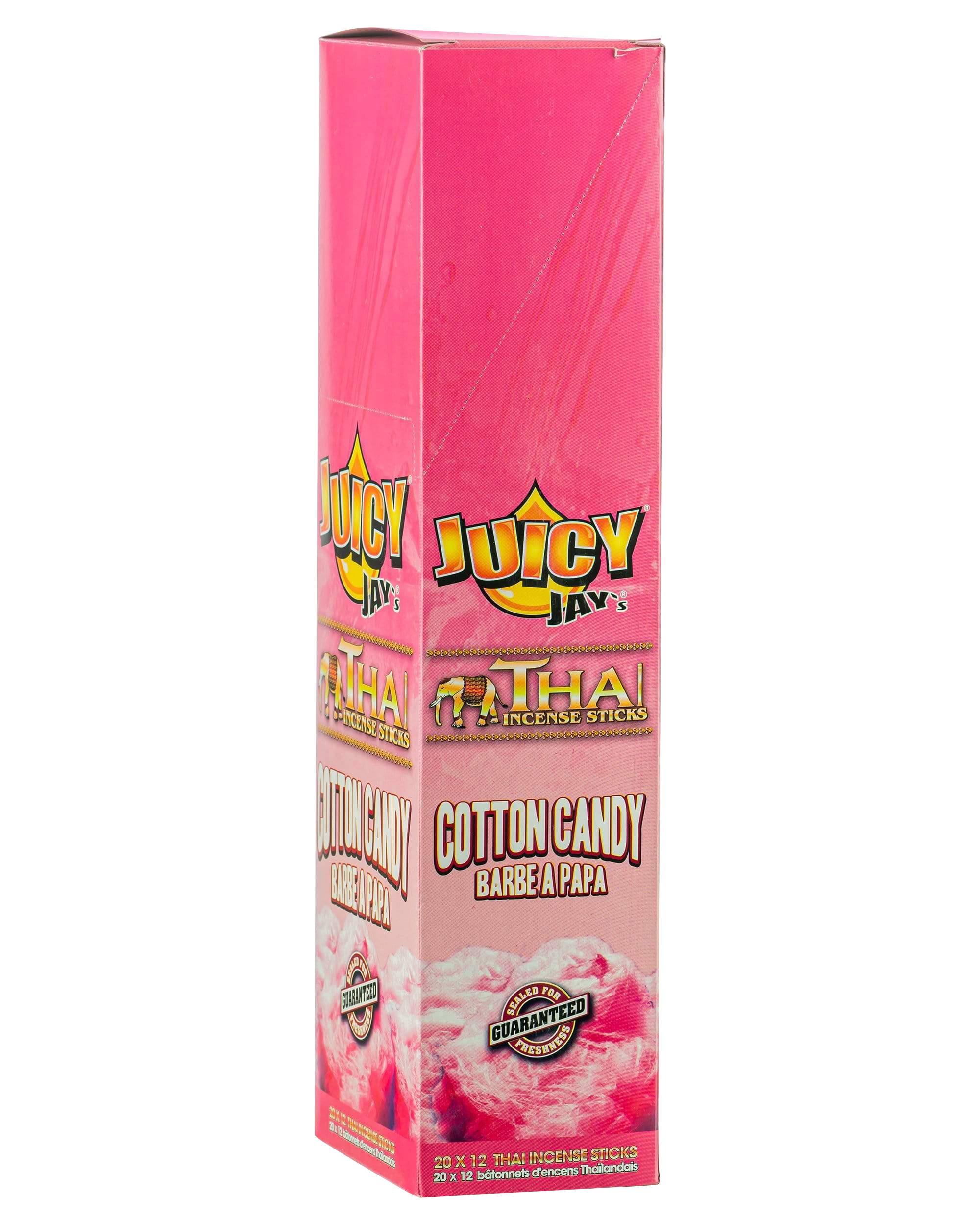 Front view of the Thai Incense Sticks packaging, featuring colorful branding and a vertically oriented design.