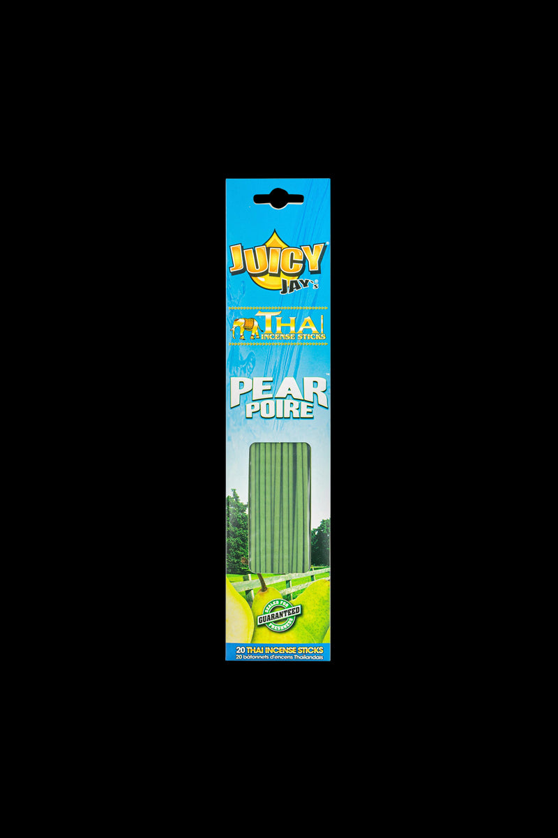 Front view of packaged Thai Incense Sticks, featuring a colorful branded label and a clear plastic blister pack.