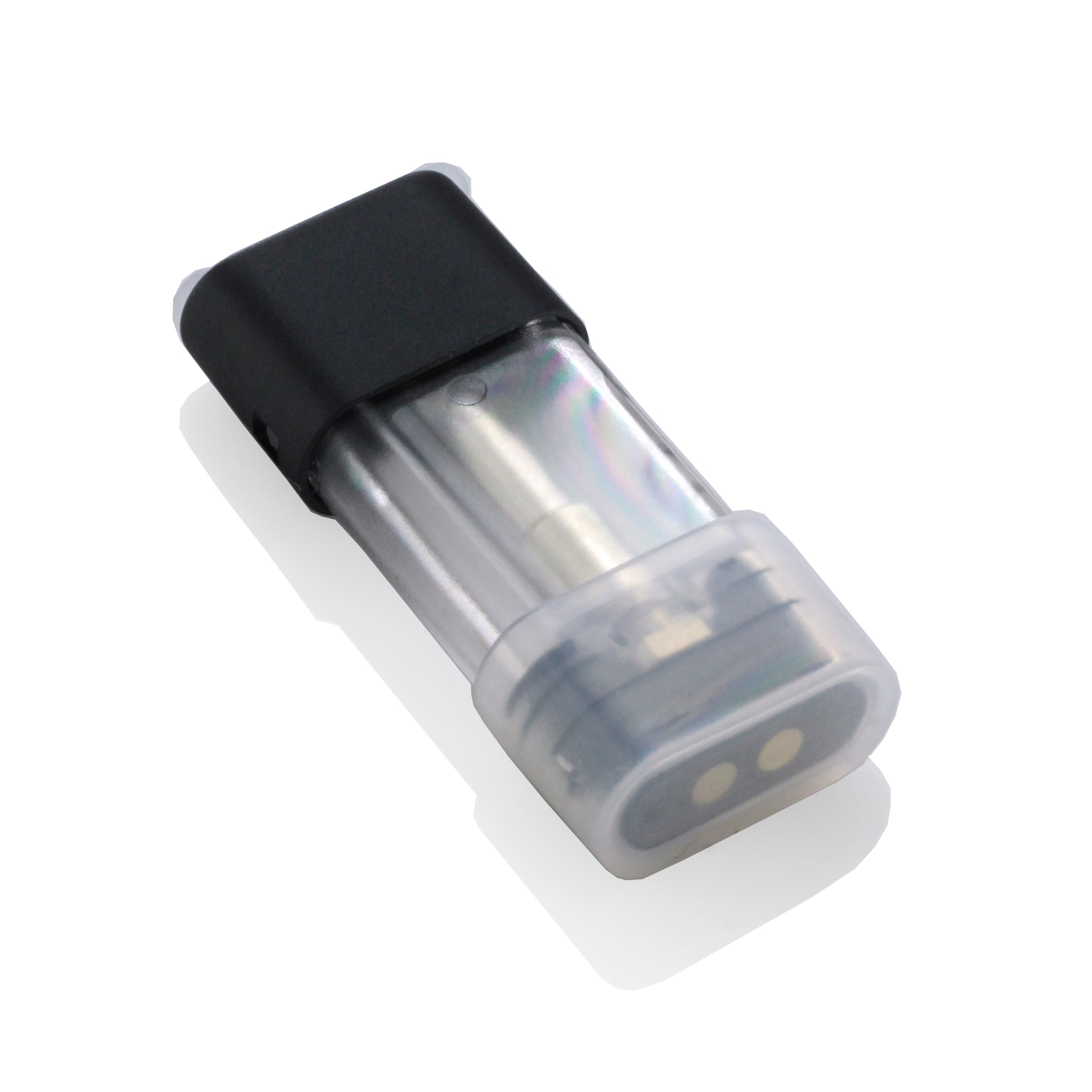 Close-up, angled view of the Kandy Pens RUBI 1ml Pod against a plain white background, highlighting its translucent plastic casing.