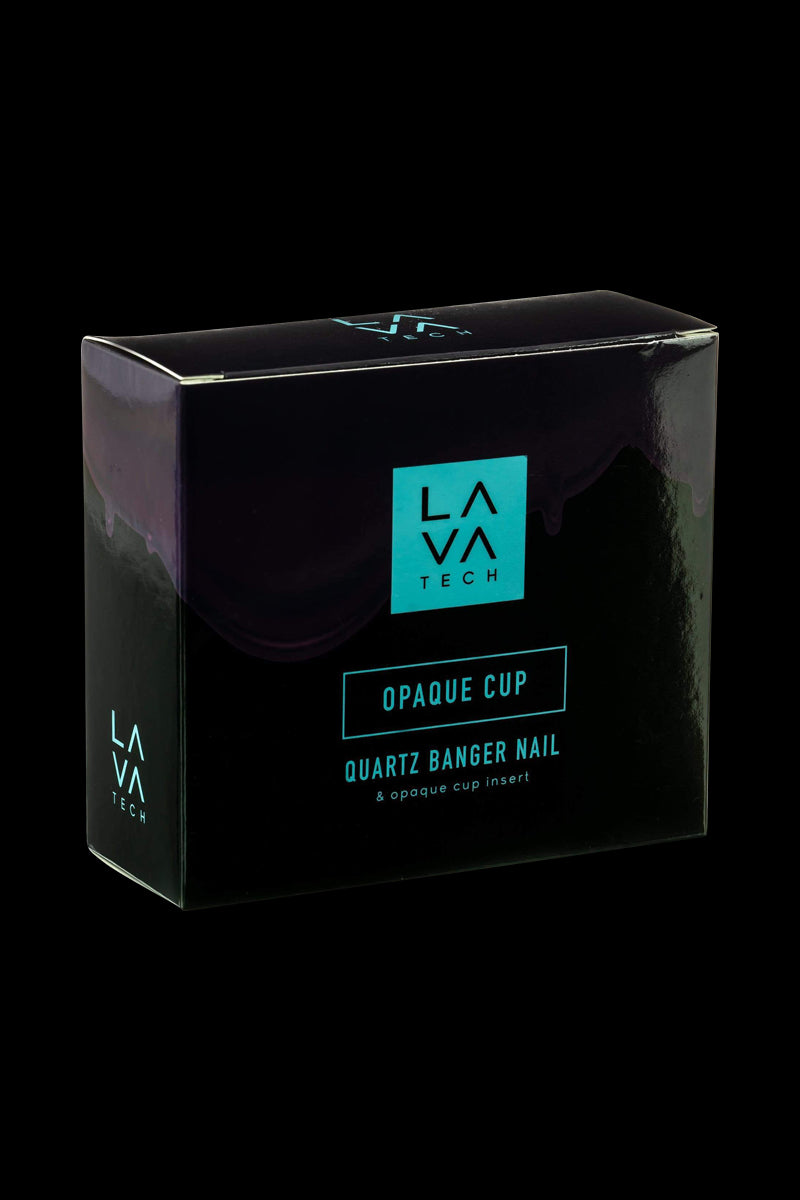 A close-up shot of the LavaTech Polished Banger Nail with Opaque Cup Insert, displaying its polished surface and colored insert.