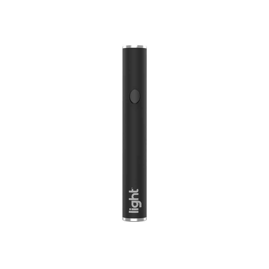 Front view of the Dr. Dabber Light Replacement Battery, a sleek, black cylindrical component against a plain white background.