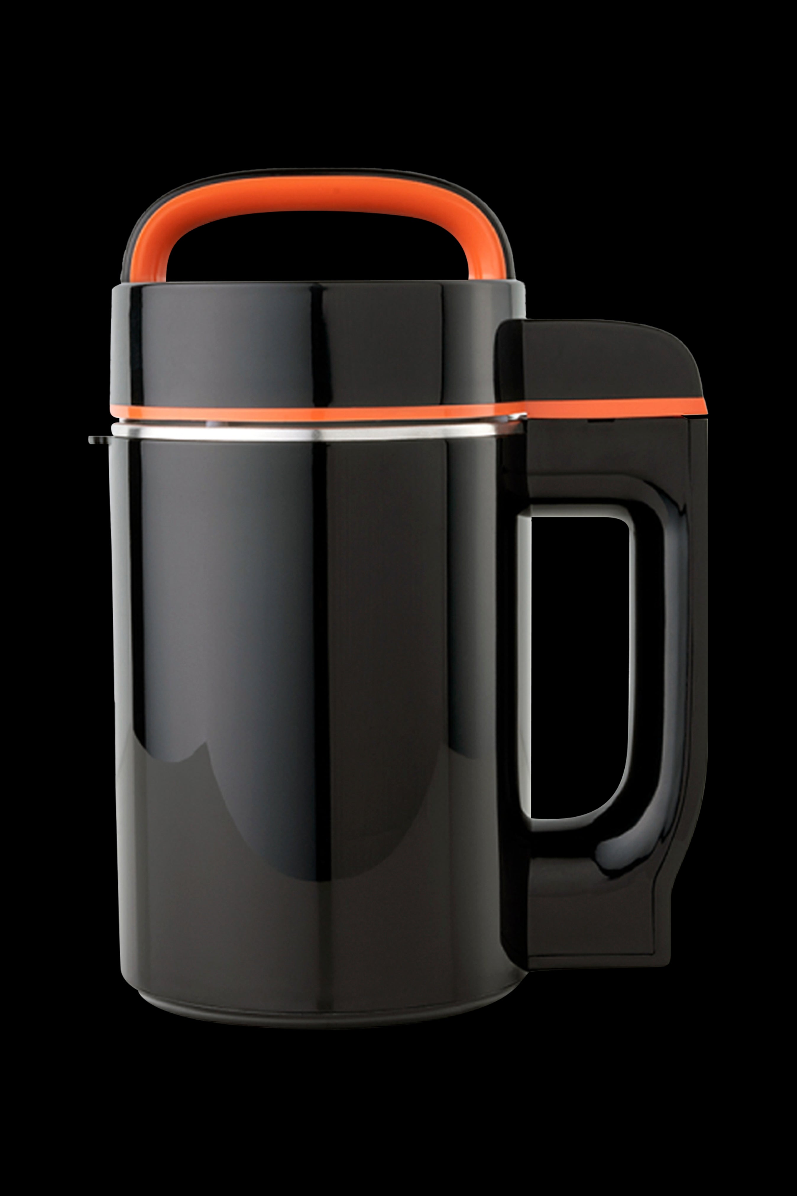 Black and orange cannabis oil dab rig with a handle.