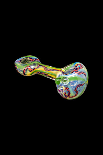 LA Pipes Inside-Out Candy Cane Color Changing Glass Pipe - LA Pipes Inside-Out Candy Cane Color Changing Glass Pipe