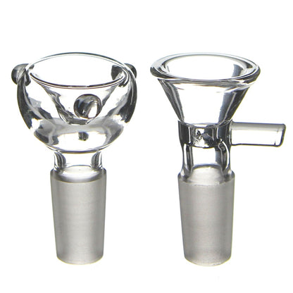Glass smoking bowl pieces for water pipes.