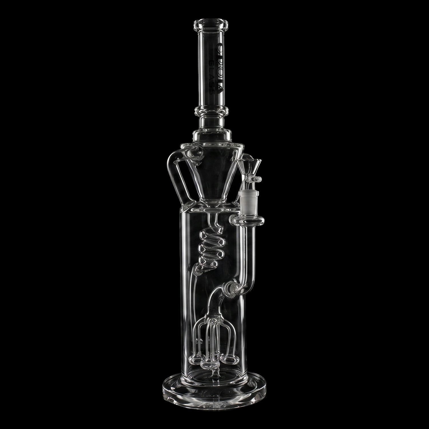 Croia Glass 15" Scientific Glass Bong with Tree Perc & Spiral Cooling | Croia Glass