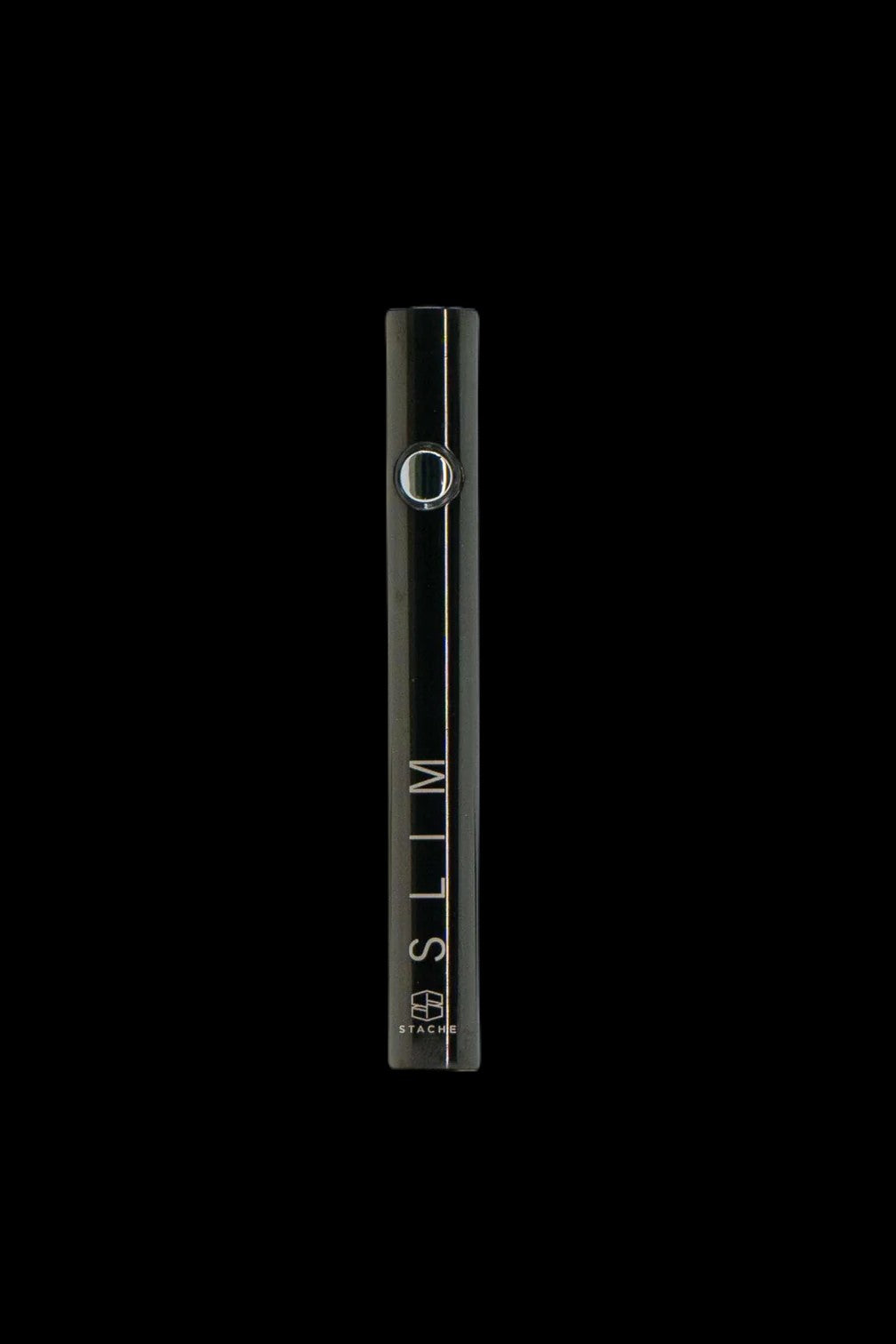 Sleek black cannabis vape pen with “SLIM” vertically printed along the side.
