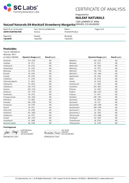 NuLeaf D9 THC Mocktail Shots