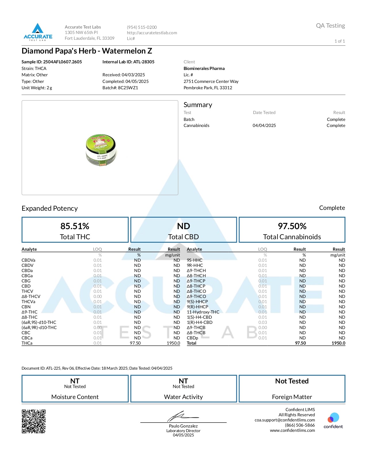 Papa's Herb 2G DABS WATERMELON Z INDICA