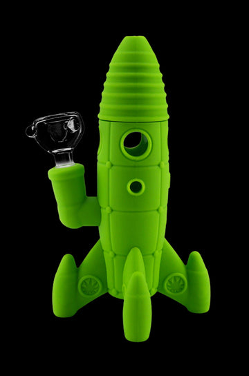 Cloud 8 Rocket Ship Silicone & Glass Water Pipe - Cloud 8 Rocket Ship Silicone & Glass Water Pipe