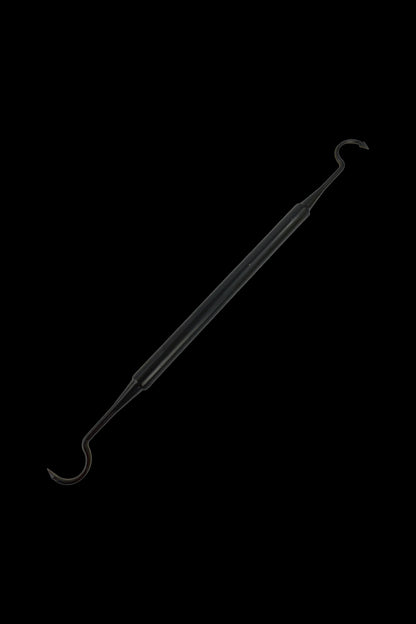 Black dab tool with a curved scoop tip.