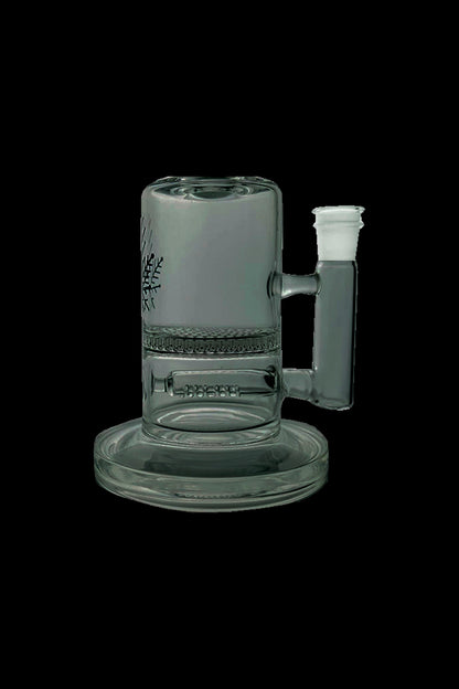 Green glass bubbler water pipe with percolator.