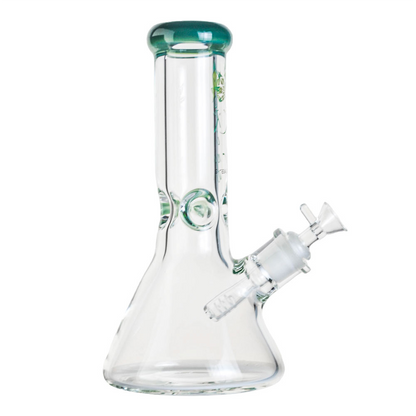Front view of the 9mm Straight Neck Beaker, a clear glass beaker with a simple cylindrical form.