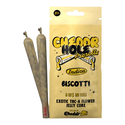 Cheddr Holes - 2g Jelly-Core Hash Holes (2-Pack) BISCOTTI