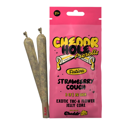 Cheddr Holes - 2g Jelly-Core Hash Holes (2-Pack) STRAWBERRY COUGH