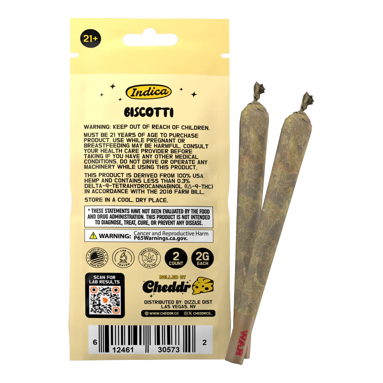 Cheddr Holes - 2g Jelly-Core Hash Holes (2-Pack) BISCOTTI