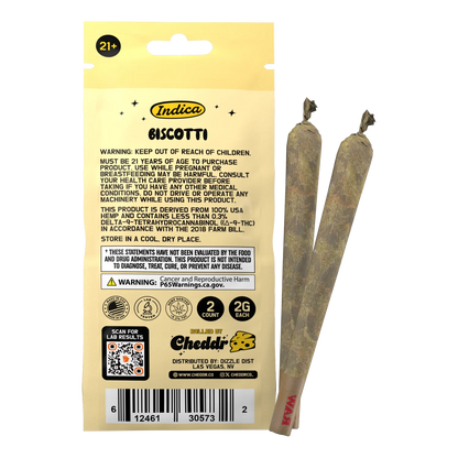Cheddr Holes - 2g Jelly-Core Hash Holes (2-Pack) BISCOTTI