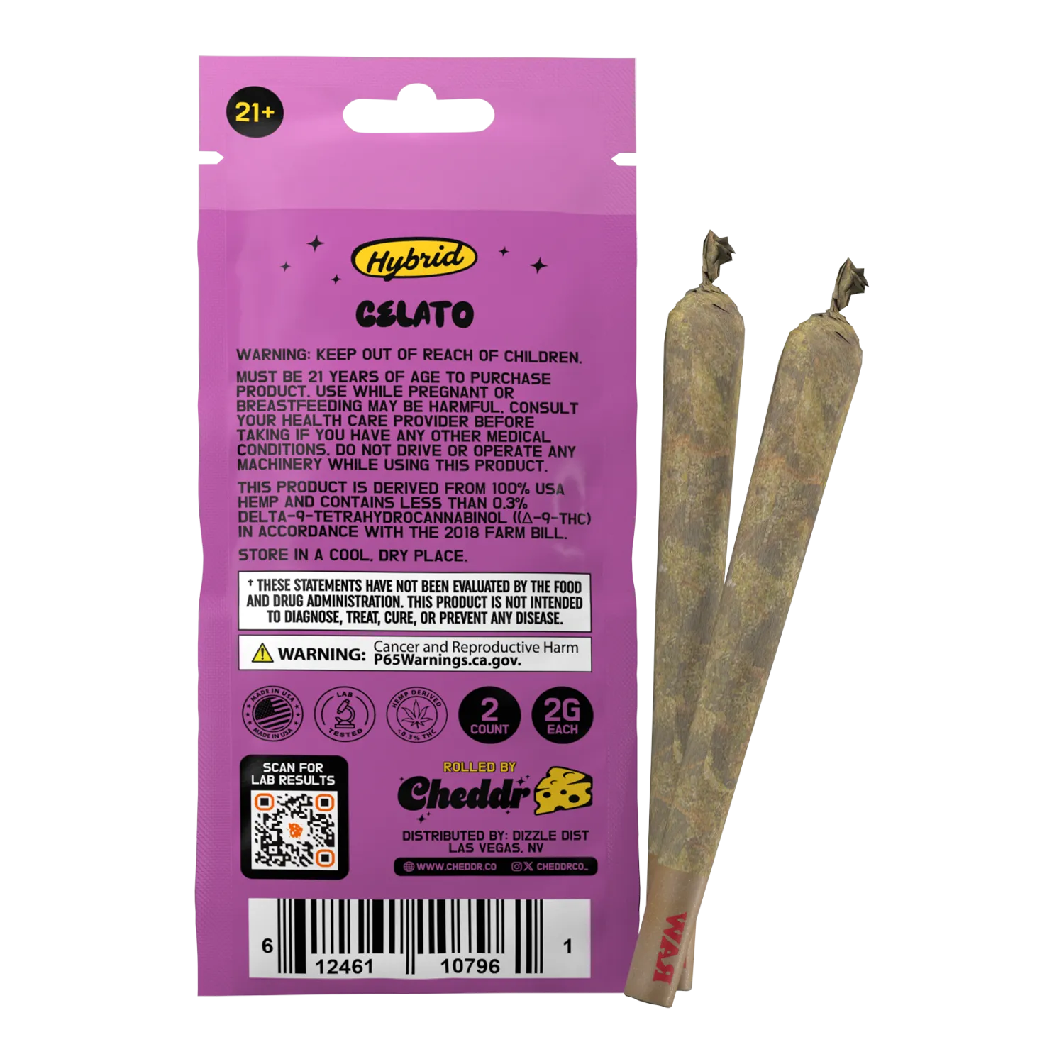Cheddr Holes - 2g Jelly-Core Hash Holes (2-Pack) GELATO