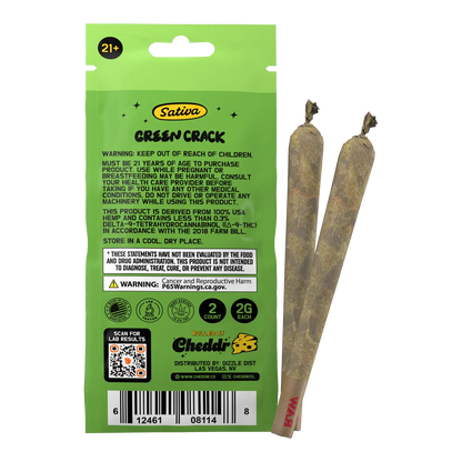 Cheddr Holes - 2g Jelly-Core Hash Holes (2-Pack) GREEN CRACK