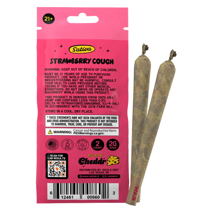 Cheddr Holes - 2g Jelly-Core Hash Holes (2-Pack) STRAWBERRY COUGH