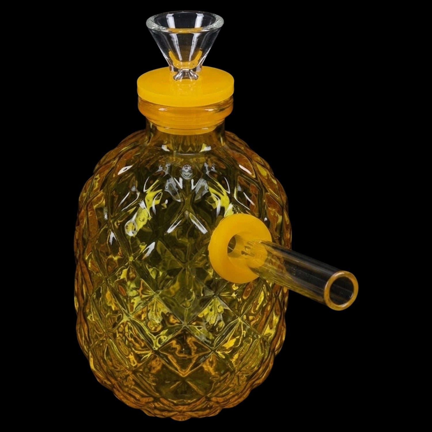 Glass Pineapple Mini Bong “Tropical Sipper” – 4″