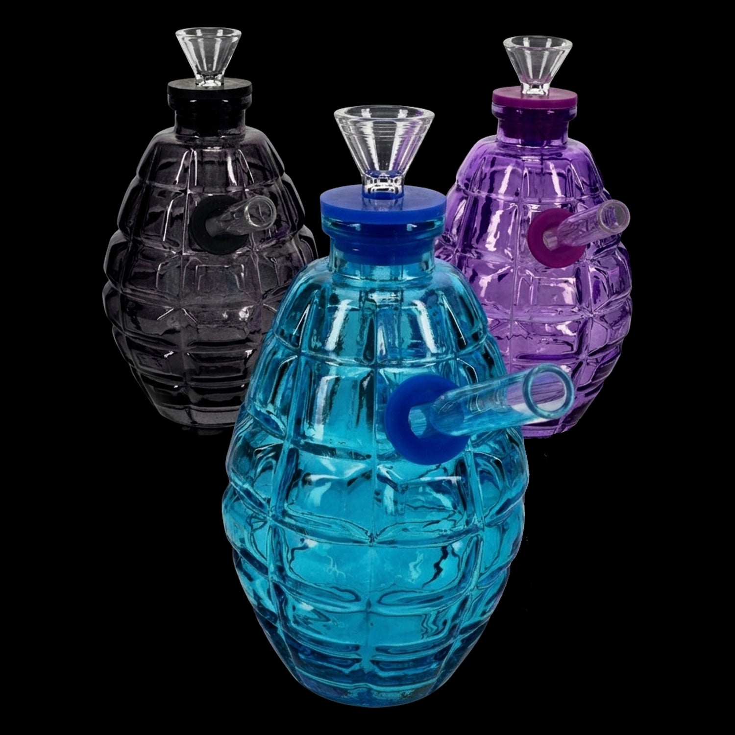 Colored Glass Grenade Bong “Blast Buddy” – 4½″