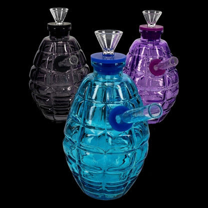 Colored Glass Grenade Bong “Blast Buddy” – 4½″