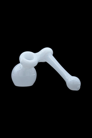 LA Pipes Glass Sidecar Bubbler Pipe - The Ivory Sidecar - LA Pipes Glass Sidecar Bubbler Pipe - The Ivory Sidecar