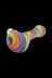 LA Pipes &quot;Rainbow Spirals&quot; White Glass Pipe - LA Pipes &quot;Rainbow Spirals&quot; White Glass Pipe