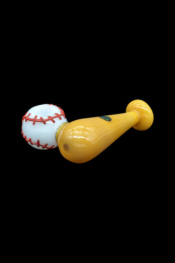 LA Pipes The "420 Stretch" Bat & Baseball Glass Pipe - LA Pipes The "420 Stretch" Bat & Baseball Glass Pipe