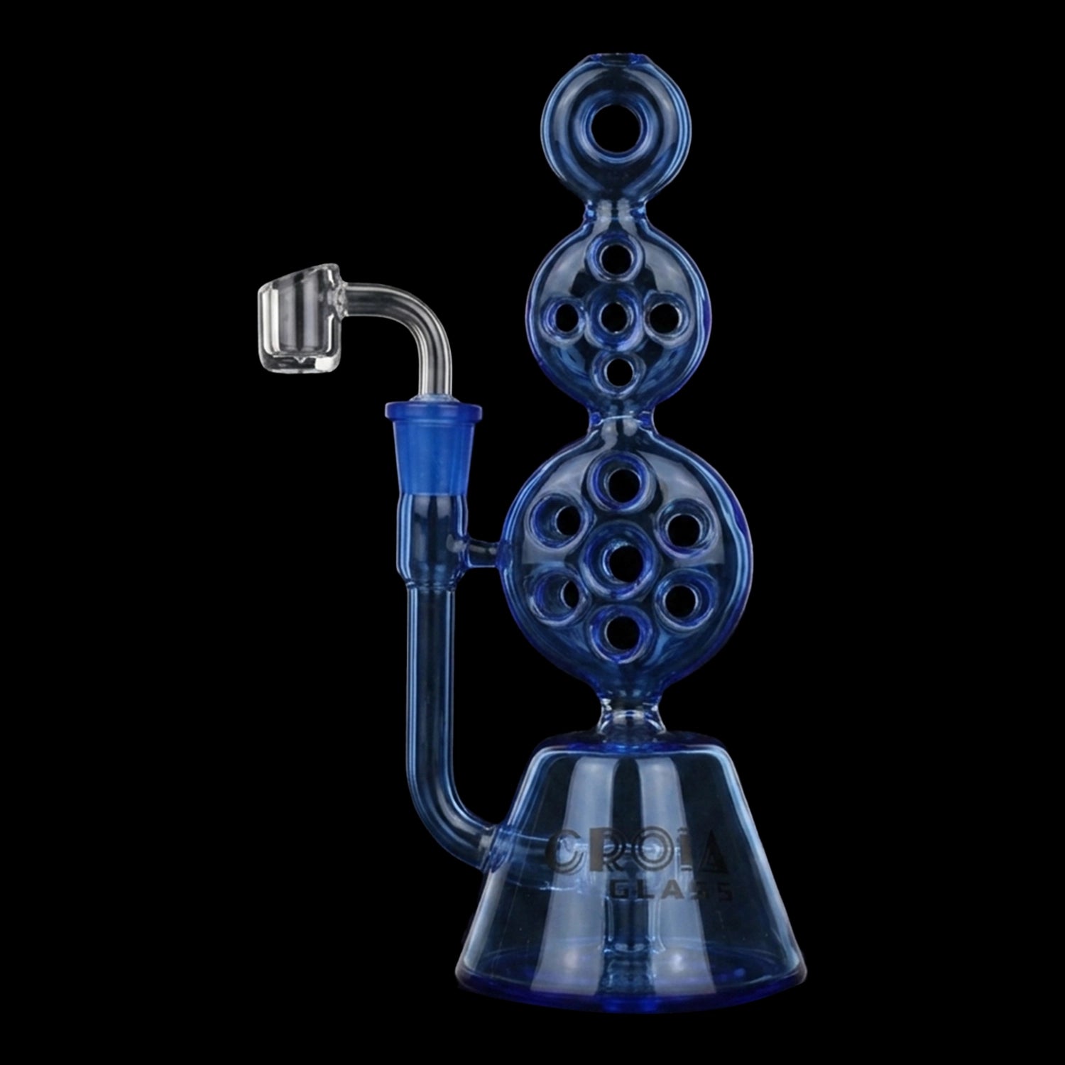 Croia Glass 8" Triple Stack Swiss Perc Recycler Dab Rig | Croia Glass