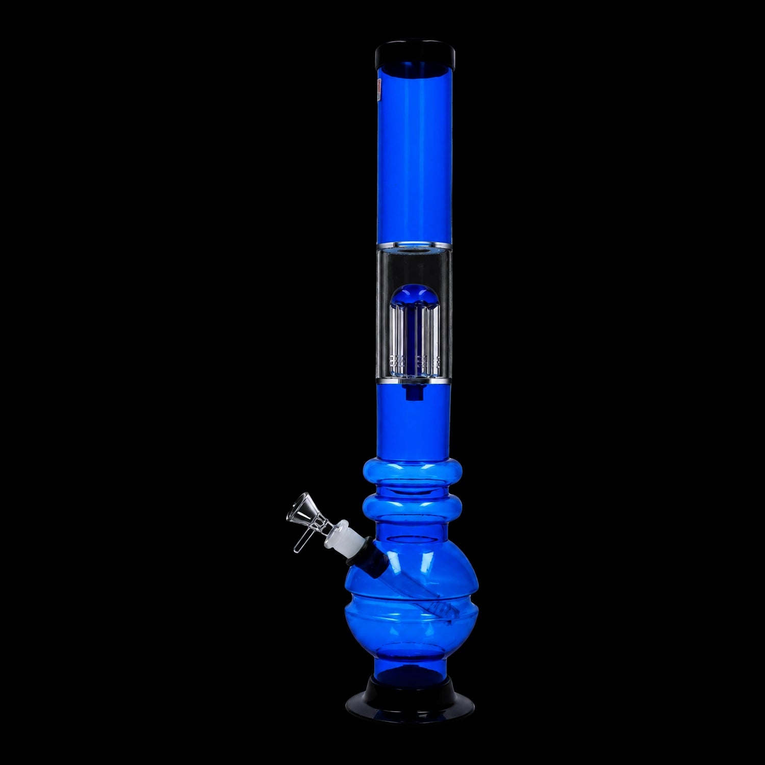 JM Plastic Bubble Base with Glass Perc Acrylic Bong