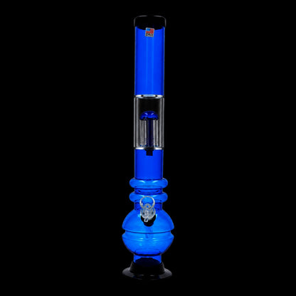 JM Plastic Bubble Base with Glass Perc Acrylic Bong
