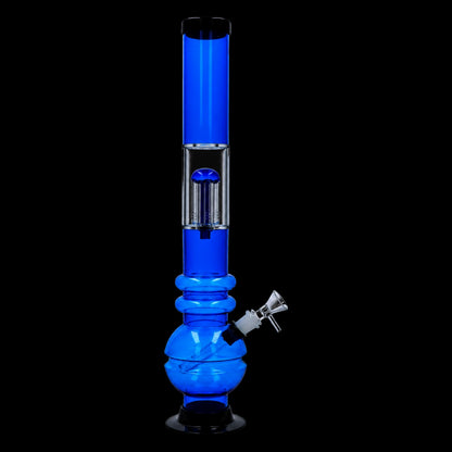 JM Plastic Bubble Base with Glass Perc Acrylic Bong