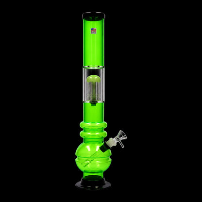 JM Plastic Bubble Base with Glass Perc Acrylic Bong